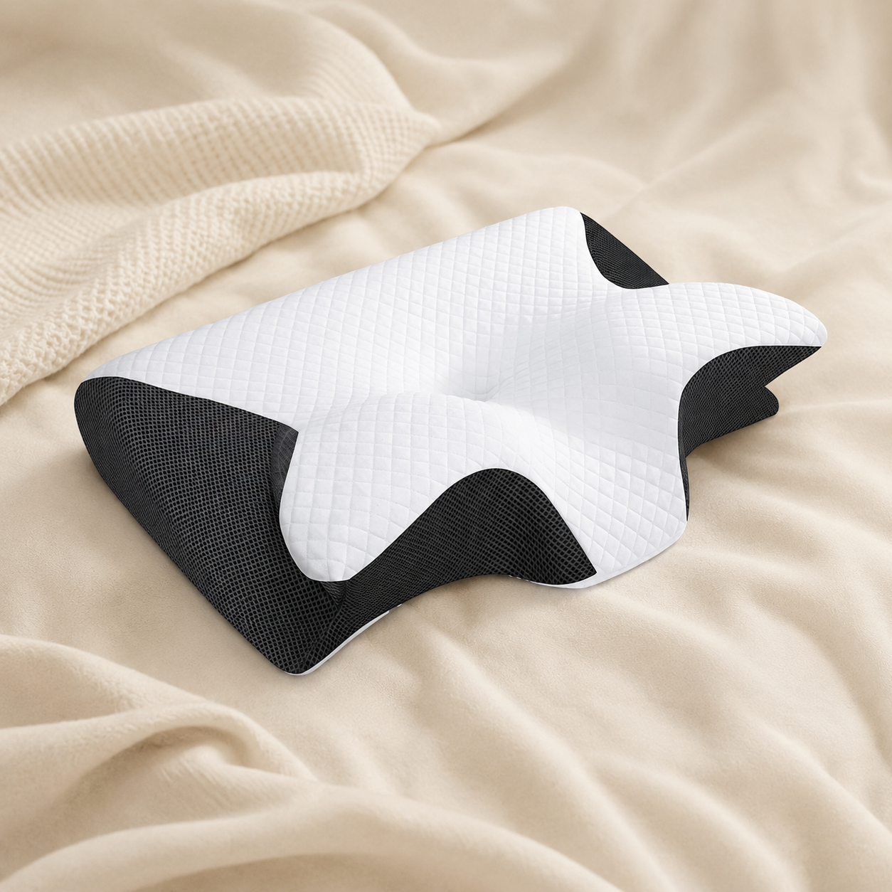 Oreiller ergonomique cervical mémoire de forme | Soutien de la nuque - EggPower