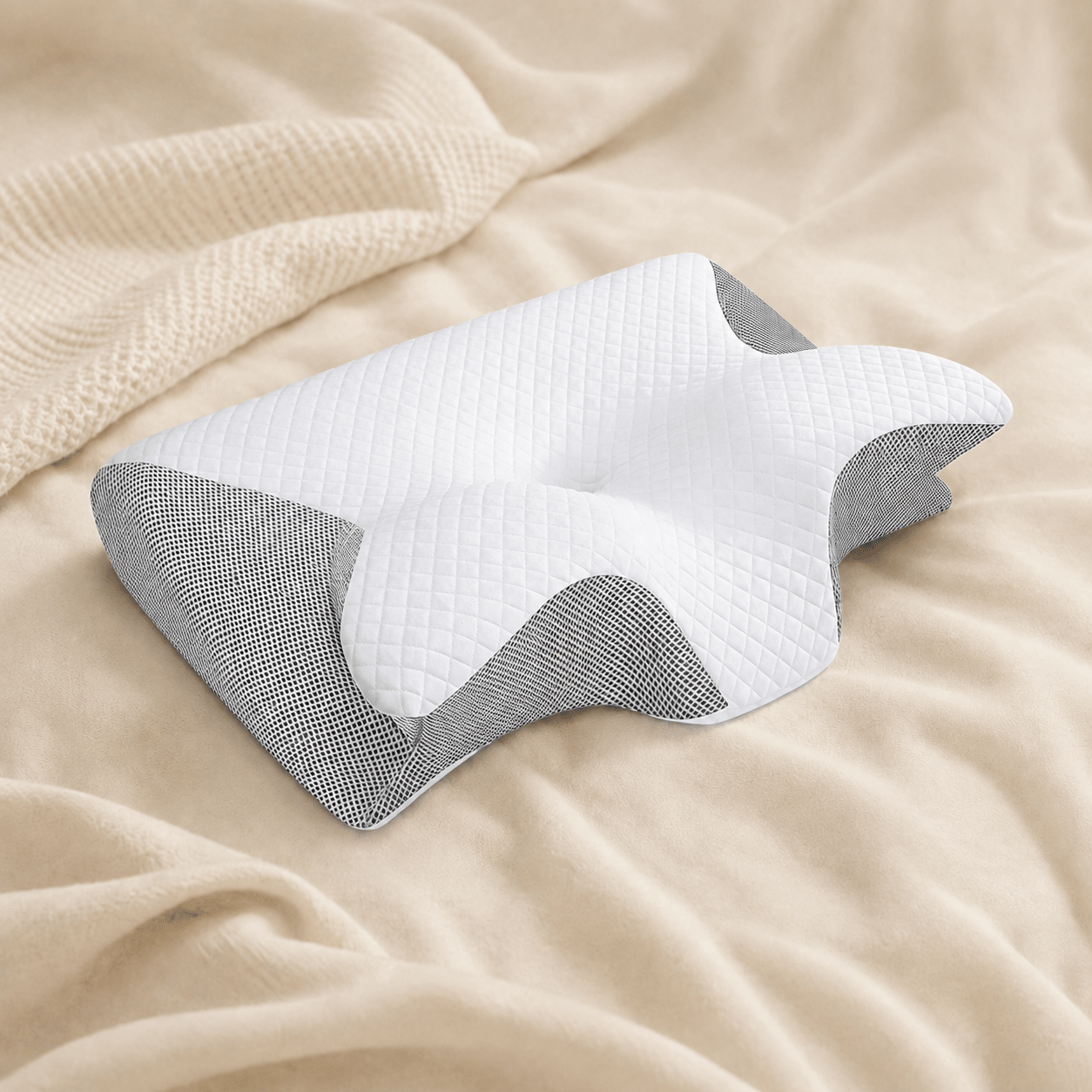 Oreiller ergonomique cervical mémoire de forme | Soutien de la nuque - EggPower