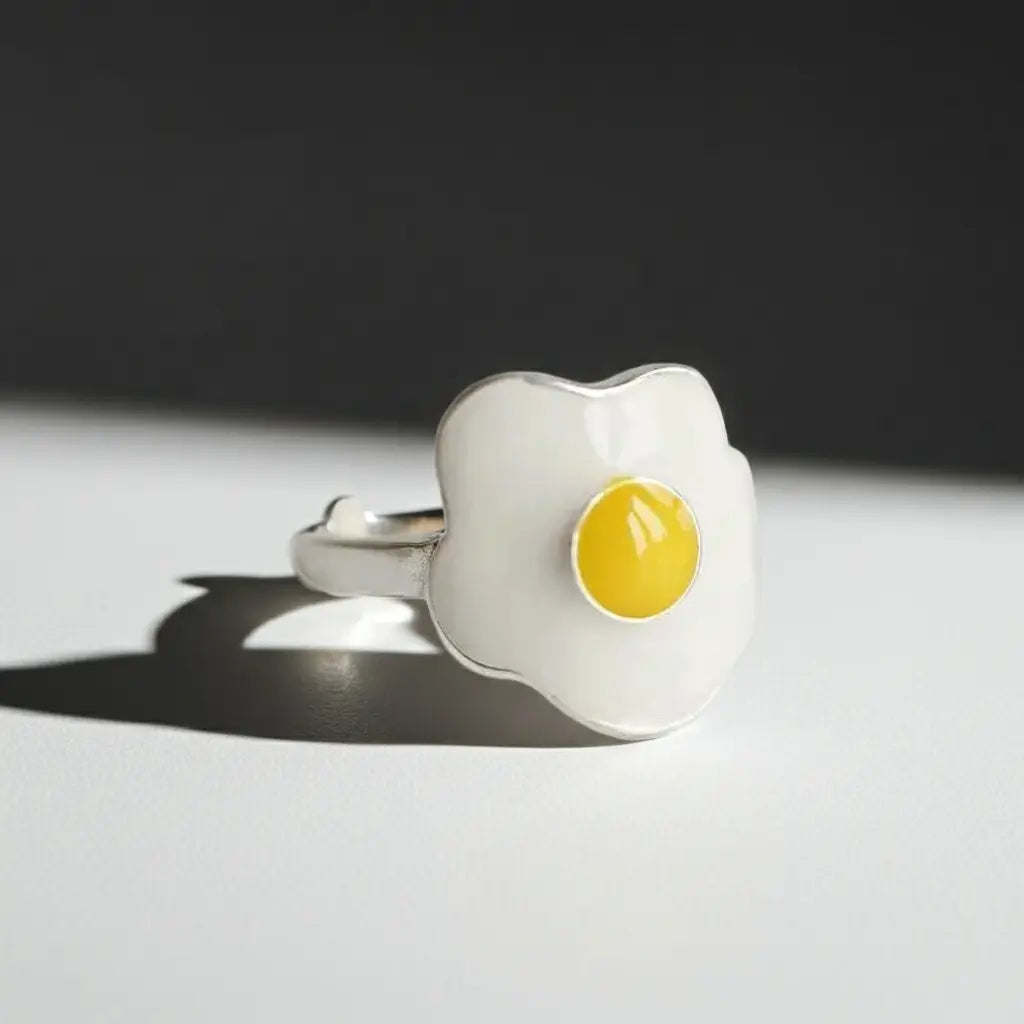 Bague en forme d'Œuf au Plat – L’Anneau du Jaune Précieux EggPower